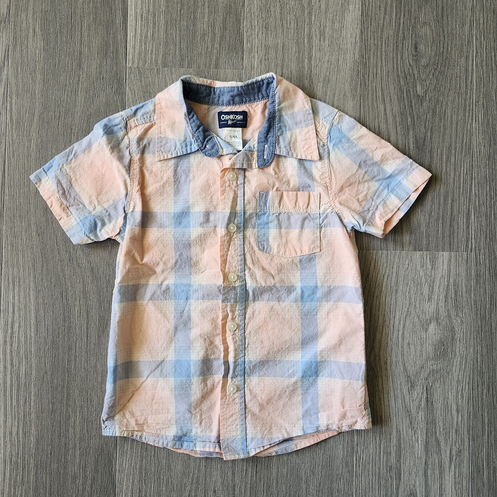 OshKosh B'gosh Kids Pastel Plaid Botton down Shirt